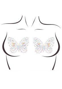 Пестис-метелики з кристалів Leg Avenue Chrysallis nipple sticker, наліпки, світяться у темряві