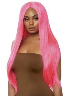 Парик Leg Avenue 33&Prime; Long straight center part wig neon pink