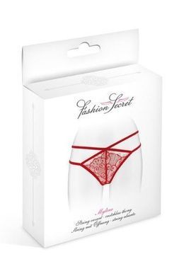 Еротичні трусики-стрінги з мереживом і подвійними гумками Fashion Secret MYLENE One Size червоні