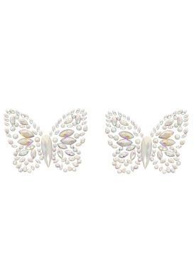 Пестис-метелики з кристалів Leg Avenue Chrysallis nipple sticker, наліпки, світяться у темряві