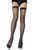 Чулки-сетка Leg Avenue Nylon Fishnet Thigh Highs Black, мелкая сетка, one size