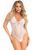 Мереживне боді Leg Avenue Floral lace thong teddy White, шнурівка на грудях, one size