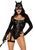 Еротичний костюм кішечки Leg Avenue Fierce Feline XS, боді, пояс з підв&rsquo;язкою, маска кішки