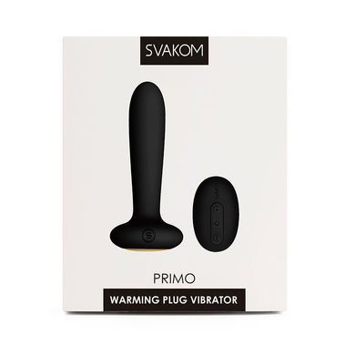 Анальная пробка с вибрацией и подогревом Svakom Primo Black SO4837 фото