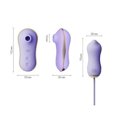 Виброяйцо и вакуумный стимулятор Zalo UNICORN Violet SO6685 фото