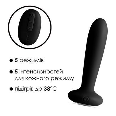 Анальная пробка с вибрацией и подогревом Svakom Primo Black SO4837 фото