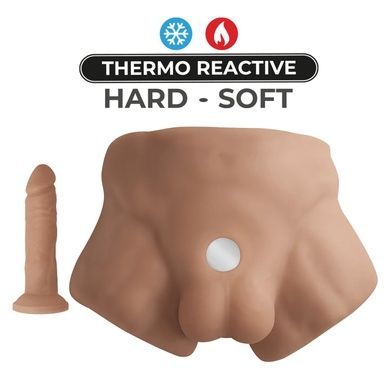 Полуторс с фаллоимитатором SilexD Apollo S Male Torso Caramel SX0813 фото