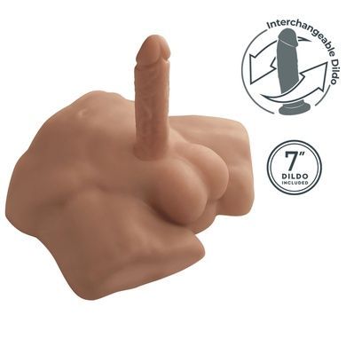 Полуторс с фаллоимитатором SilexD Apollo S Male Torso Caramel SX0813 фото