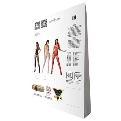 Ажурний бодістокінг з імітацією панчіх Passion BS074 red One size