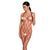 Бодистокинг в очень крупную сетку Passion BS091 red, с доступом One size