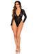 Боді Leg Avenue Rhinestone Lace Deep-V Bodysuit One Size, Black