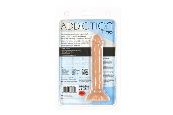 Фалоімітатор ADDICTION Tino 5.25 Silicone Dildo SO7754 фото