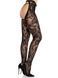 Колготки Leg Avenue Rose Lace Crotchless Tights with Open One Size Black
