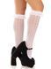 Шкарпетки ажурні з рюшами Leg Avenue Sweetheart Ruffle Cuff Knee Highs White, високі