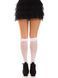 Шкарпетки ажурні з рюшами Leg Avenue Sweetheart Ruffle Cuff Knee Highs White, високі