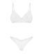 Комплект Obsessive Alissium 2-pcs set, XL/2XL, кружево, лиф с мягкой чашкой, трусики танга