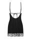 Пеньюар и трусики Obsessive Lobellis chemise & thong XL/2XL черный