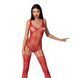 Ажурний бодістокінг з імітацією панчіх Passion BS074 red One size