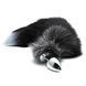 Анальная пробка с хвостом Alive Black And White Fox Tail L SO6323 фото 1