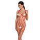 Бодистокинг в очень крупную сетку Passion BS091 red, с доступом One size