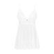 Пеньюар і трусики Obsessive Heavenlly babydoll & thong M/L білий