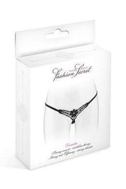 Миниатюрные кружевные трусики-стринги с доступом Fashion Secret DANUTA S, M, L черные
