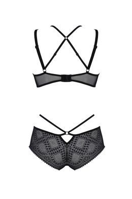 Комплект Passion DROSERA BIKINI black, S/M, бюстгальтер і трусики-кюлоти