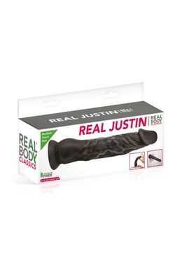 Фаллоимитатор с присоской Real Body Real Justin Black диаметр 4,2 см SO4031 фото