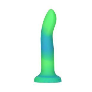 Фалоімітатор що світиться в темряві ADDICTION Rave 8 Dildo Blue Green SO6849 фото