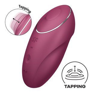 Вібростимулятор пульсатор Satisfyer Tap & Climax 1 Red SX0566 фото