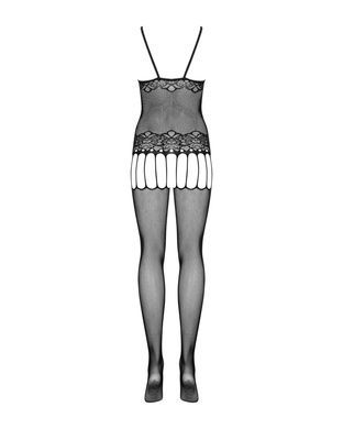 Бодістокінг Obsessive Bodystocking F235 S/M/L, тонкі підв&rsquo;язки, ніжний декор, сіточка