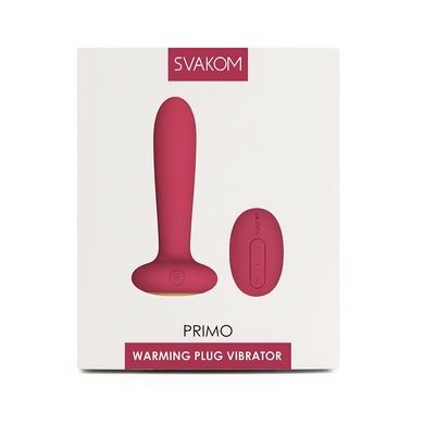 Анальна пробка з вібрацією та підігрівом Svakom Primo Wine Red SO4838 фото