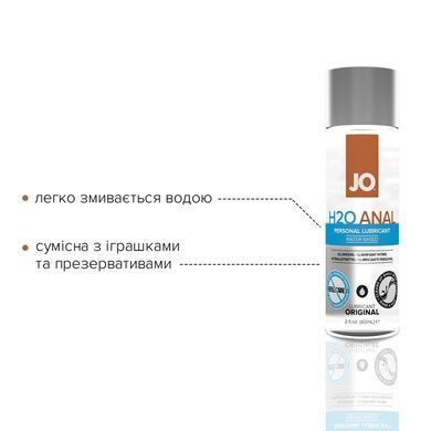 Анальна змазка на водній основі JO ANAL H2O 60мл SO1455 фото