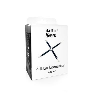 Хрестовина з натуральної шкіри Art of Sex 4 Way Connector SO7480 фото