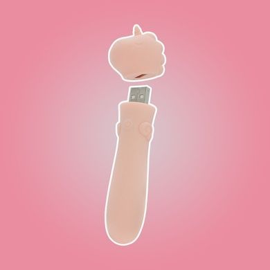 Вибратор-единорожка Unihorn USB Bullet - Heart Throb, виброшар, USB-зарядка SX2866 фото