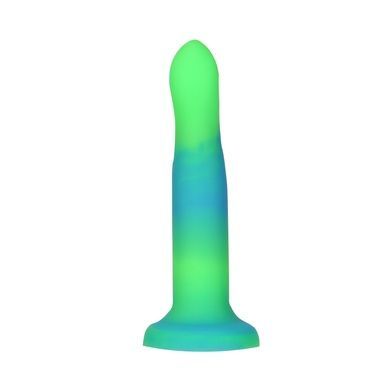Фалоімітатор що світиться в темряві ADDICTION Rave 8 Dildo Blue Green SO6849 фото