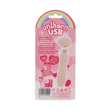 Вибратор-единорожка Unihorn USB Bullet - Heart Throb, виброшар, USB-зарядка SX2866 фото