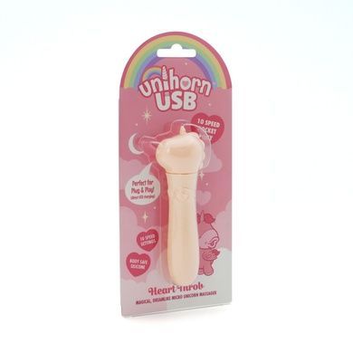 Вибратор-единорожка Unihorn USB Bullet - Heart Throb, виброшар, USB-зарядка SX2866 фото