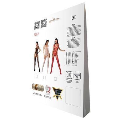 Ажурний бодістокінг з імітацією панчіх Passion BS074 white One size