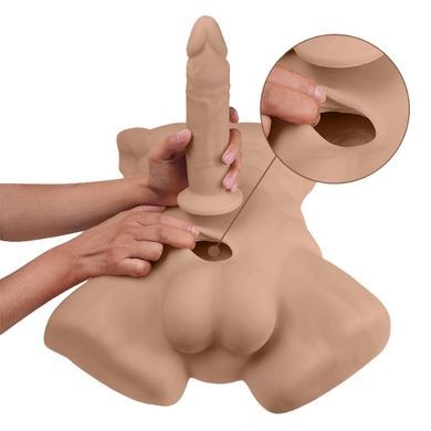 Торс с фаллоимитатором SilexD Apollo L Male Torso Caramel SX0814 фото