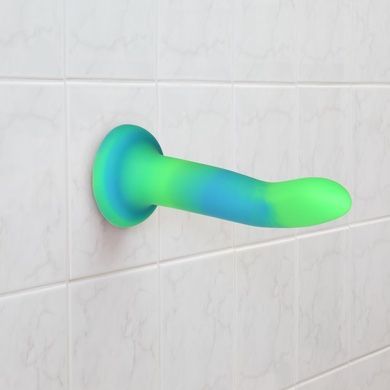 Фалоімітатор що світиться в темряві ADDICTION Rave 8 Dildo Blue Green SO6849 фото