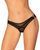 Прозорі еротичні жіночі трусики Obsessive Roxelia thong XS/S чорні