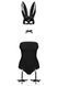 Эротический костюм кролика Obsessive Bunny costume S/M, black, боди, чокер, гартеры, чулки, маска