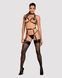 (SALE) Портупея на груди Obsessive A740 harness black O/S, штучна шкіра