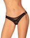 Прозорі еротичні жіночі трусики Obsessive Roxelia thong XS/S чорні