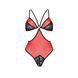 Напівпрозоре боді з мереживом Passion PEONIA BODY L/XL red