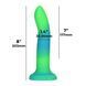 Фалоімітатор що світиться в темряві ADDICTION Rave 8 Dildo Blue Green SO6849 фото 4