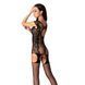 Ажурный бодистокинг с чулками Passion BS082 black One size