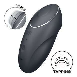 Вібростимулятор пульсатор Satisfyer Tap & Climax 1 Grey SX0567 фото