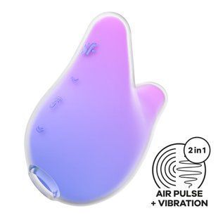 Вакуумний кліторальний стимулятор з вібрацією Satisfyer Mermaid Vibes фіолетовий SX1219 фото